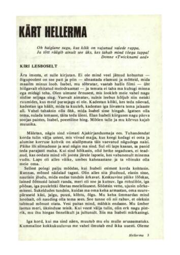 "Kiri Lesboselt", Vikerkaar 9/1989